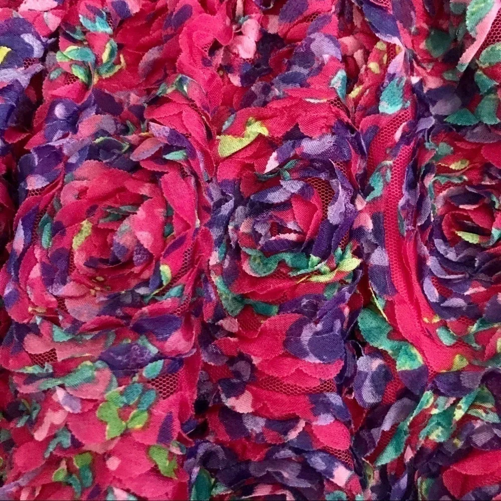 The Children's Place Pink 3D Floral Layered Skirt Girls Size Small Dressy